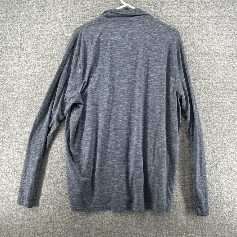 J Crew Performance Quater Zip‎ Men XL Gray Casual Long Sleeve Activewear